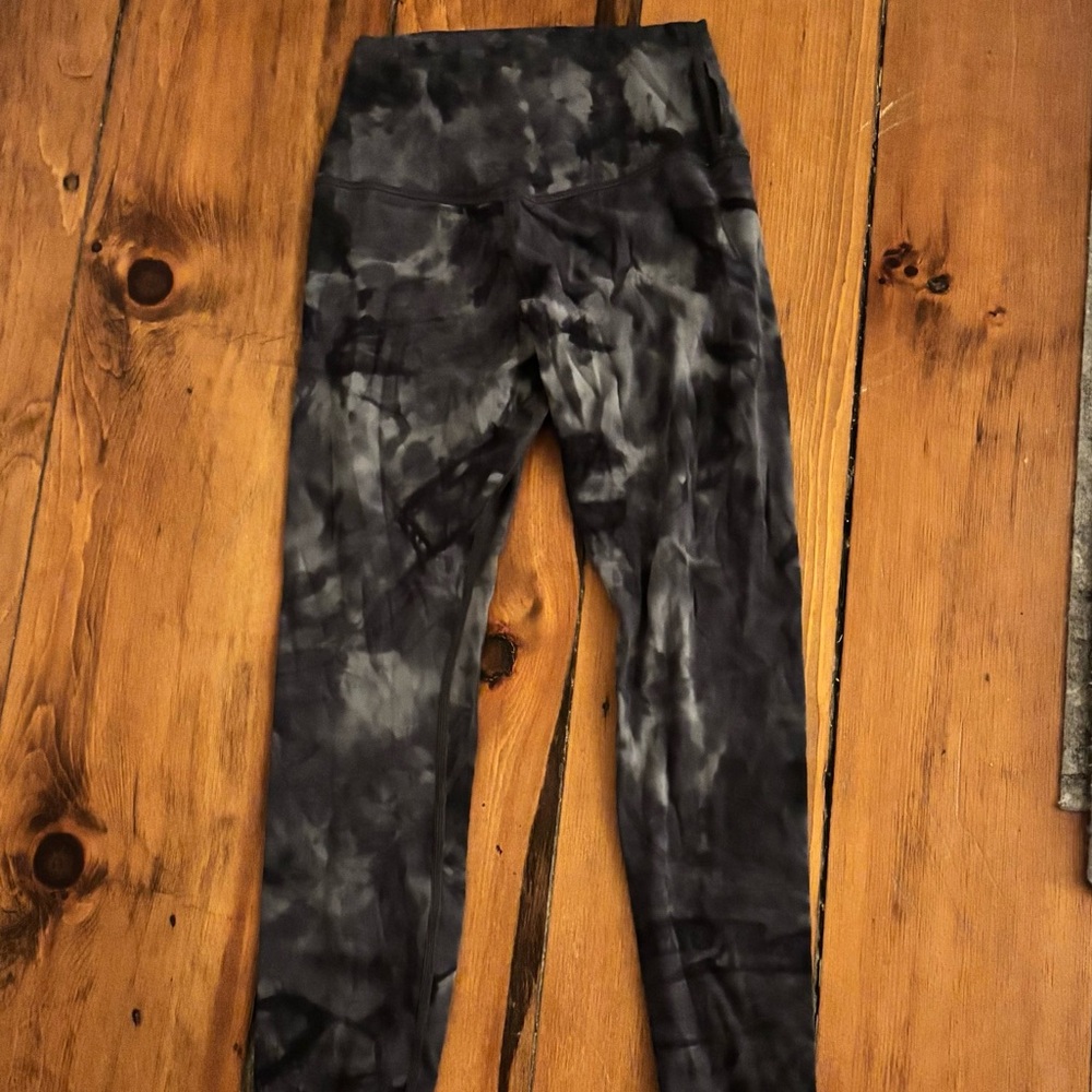 lululemon athletica Black Tie-Dye Leggings